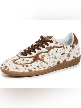Alohas Rife Soft Camel Sneakers 9 40 Pony Calf Hair White Brown Cowhide New $200